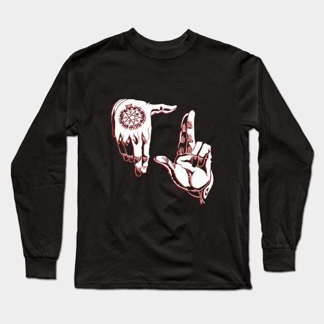 alucard hellsing ultimate hand Long Sleeve T-Shirt by Abdoss